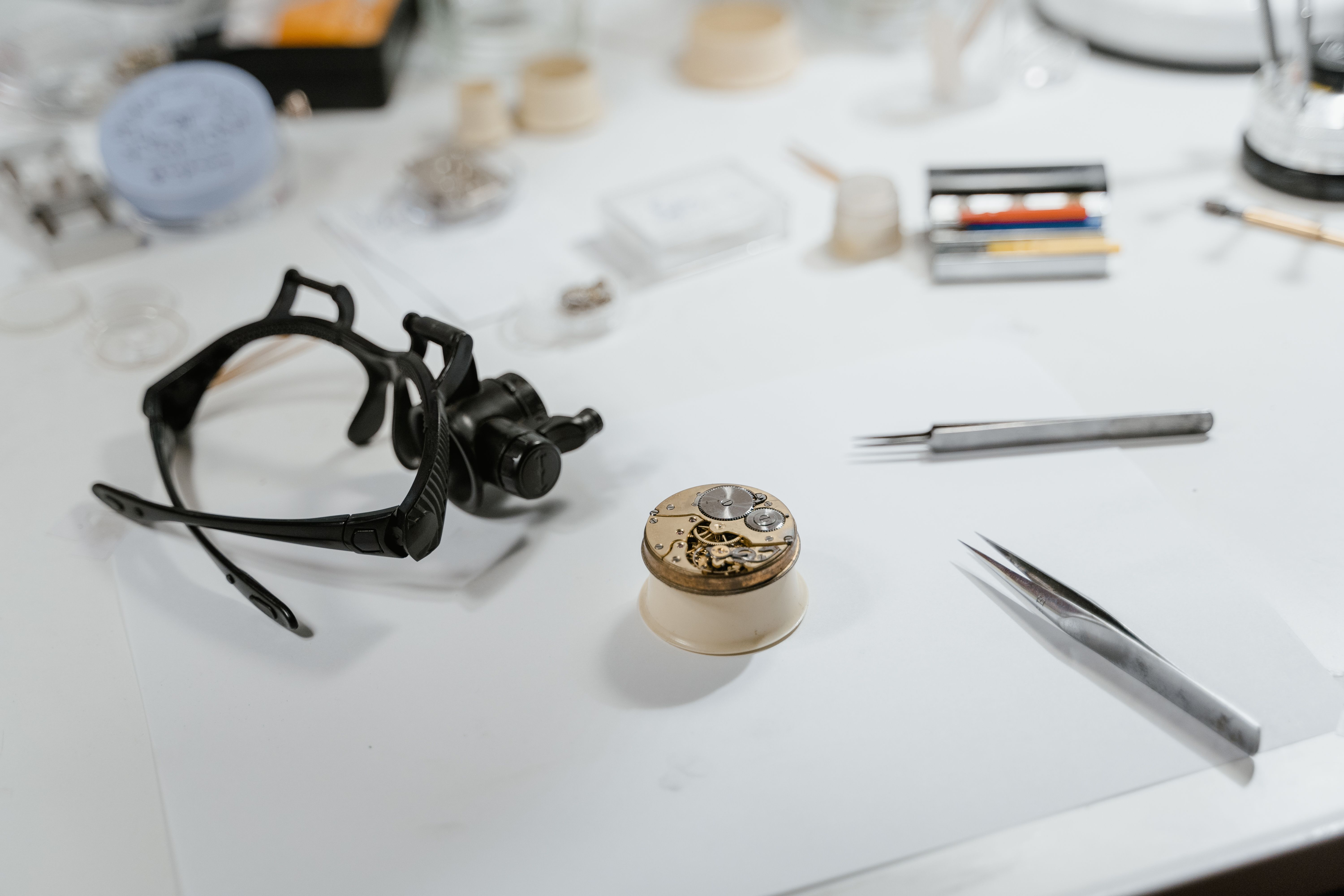 Professional jewelry repair workshop